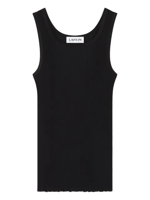 Lanvin ribbed tank top Black RMTS0132J049P26