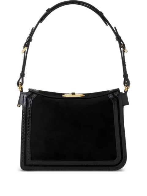 Lanvin Suede Trim Shoulder Bag Black LWBGLRPMNUAYP26