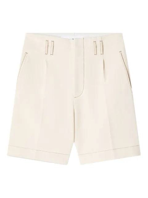 Lanvin topstitch cotton shorts Neutrals RMTR01206128P26