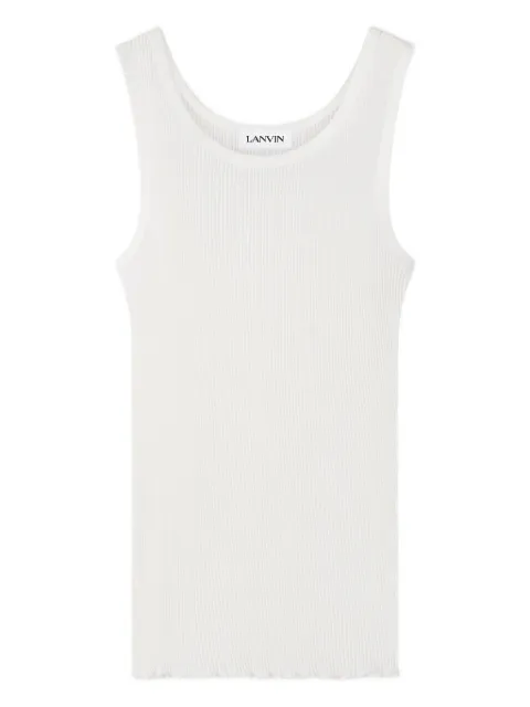 Lanvin pleated jersey tank top White RMTS0132J049P26