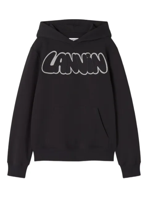 Lanvin logo-detail hoodie Black RMHO0055F306P26