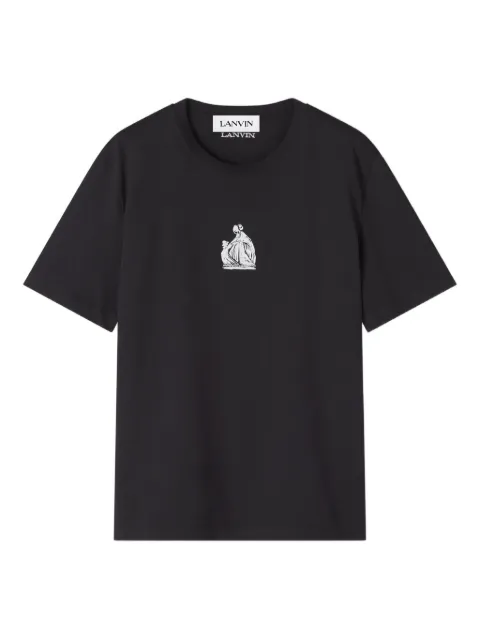 Lanvin graphic-print T-Shirt Black RMTS0012J312P26