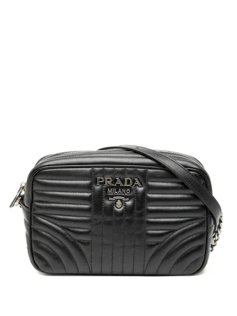 Prada Pre-Owned 2010-2020 Soft Calfskin Diagramme Camera Bag crossbody bag Black X2E3JUA7X4SJ2L1Z