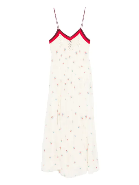 Forte Forte crochet-knit floral-embroidered maxi dress Neutrals 14874MYDRESS