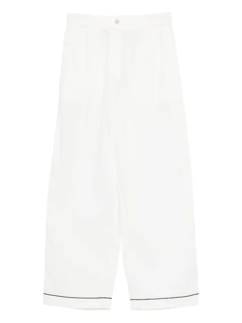 Forte Forte piped trousers White 14833MYPANTS