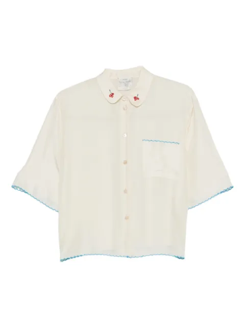 Forte Forte scallop-trim shirt Neutrals 14932MYSHIRT