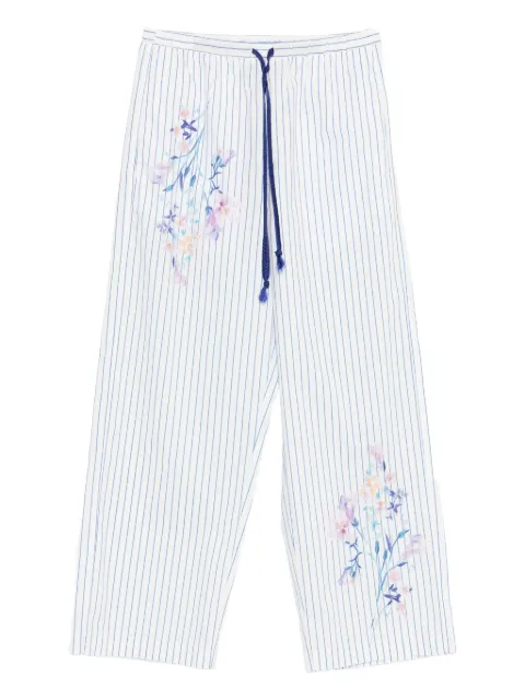 Forte Forte floral striped trousers White 14900MYPANTS
