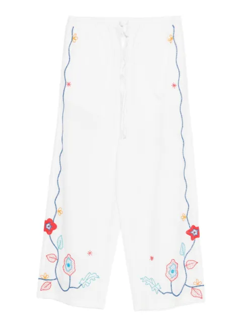 Forte Forte floral-embroidered trousers White 14848MYPANTS