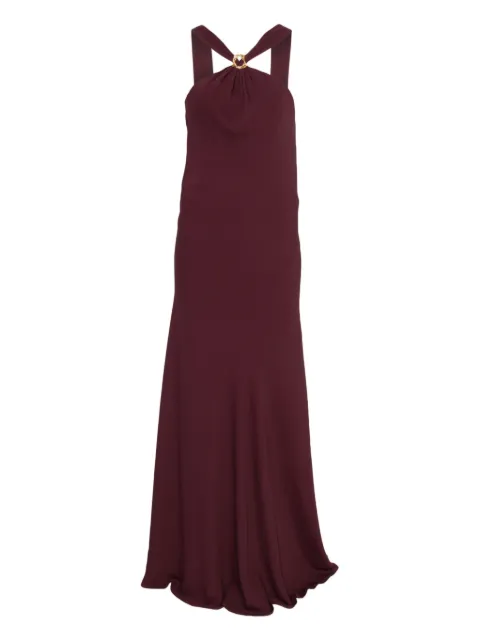 Forte Forte ring-detail halterneck maxi dress Purple 14884MYDRESS