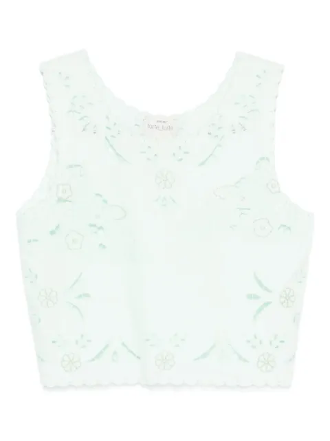 Forte Forte floral scalloped top Green 14846MYTOP