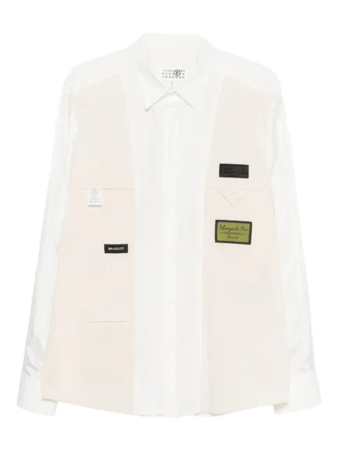 MM6 Maison Margiela logo-patch shirt White SH0DT0038MTN149