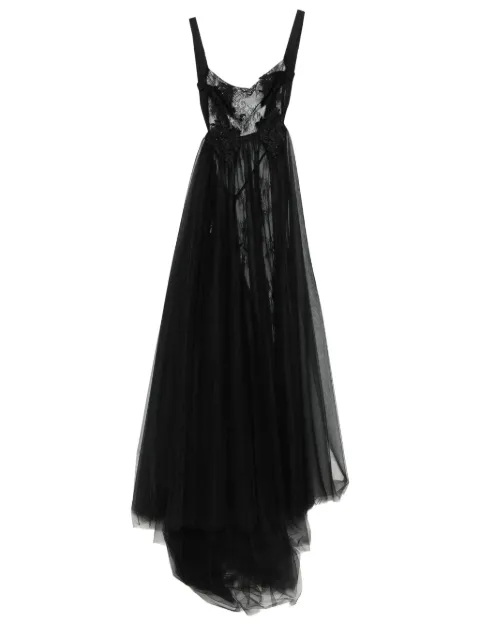Alchemy floral-lace maxi dress Black LIA731
