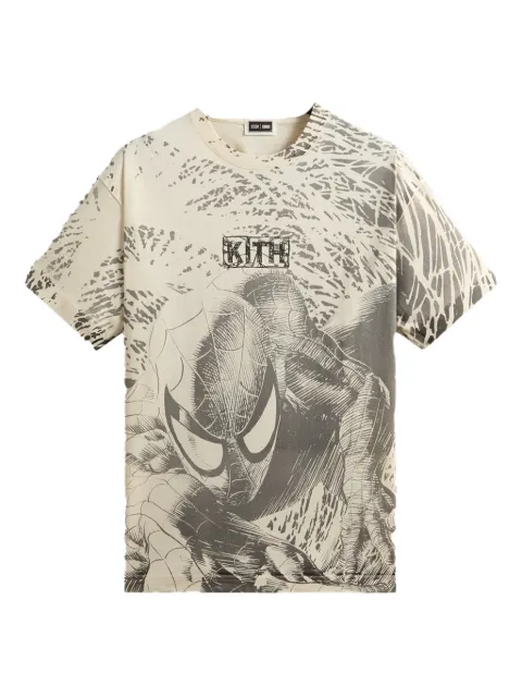 KITH x Marvel spiderman printed T-shirt Grey KHM034327104
