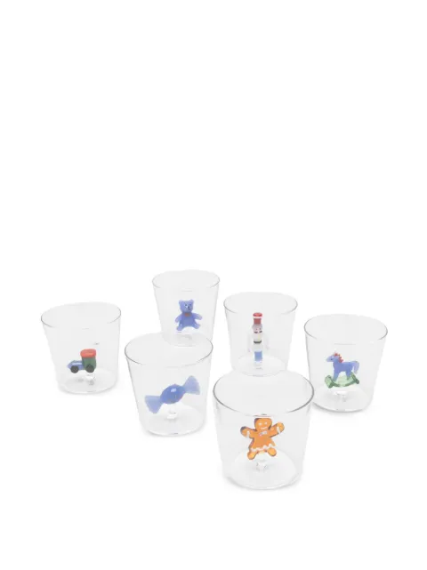 Ichendorf Milano christmas 3D-detailing glasses (set of six) White SETNATALE1