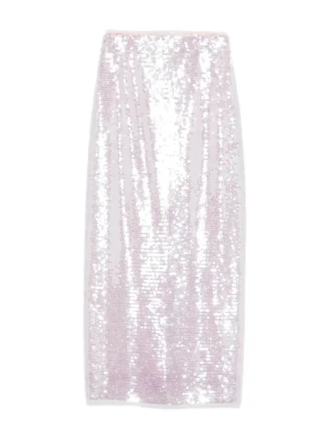 Forte Forte sequin-embellished midi skirt Pink 14894