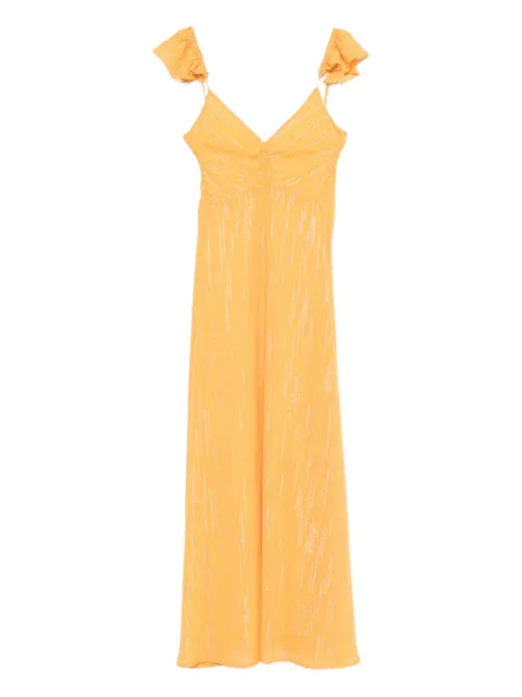 Forte Forte ruffled-detail sleeveless maxi dress Yellow 14892MYDRESS