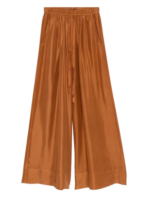 Forte Forte drawstring satin trousers Brown 14862MYPANTS