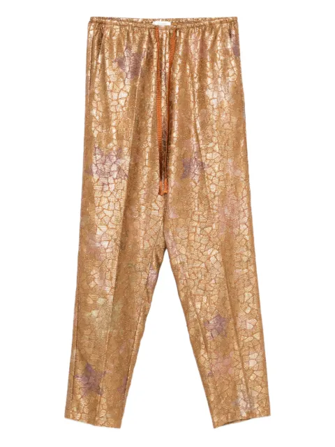 Forte Forte les folies jacquard-patterned drawstring-waist trousers Gold 14801MYPANTS
