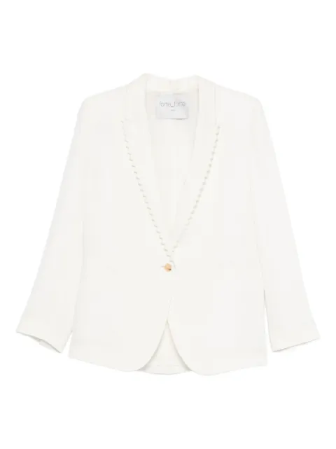 Forte Forte notched-lapel single-button jacket White 14825BISMYJACKET