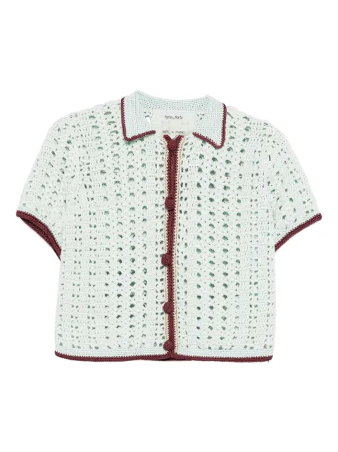 Forte Forte crochet buttoned shirt Blue 149336081