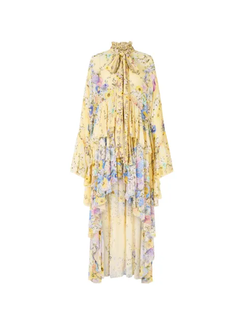 Camilla ruffled floral print dress Yellow 38295
