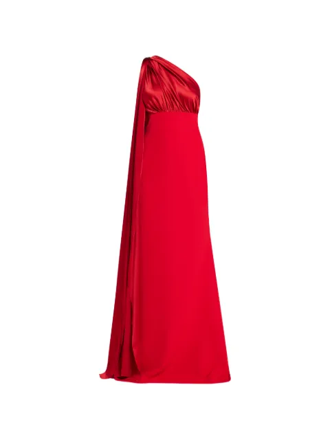 Rhea Costa one-shoulder draped dress Red 26017DPS26