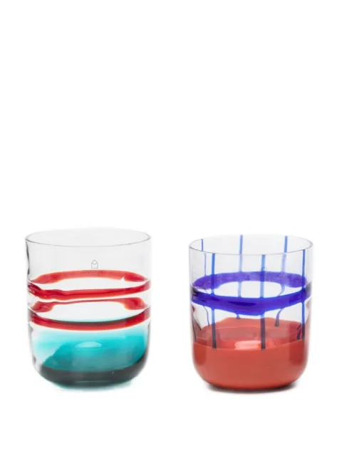 Ichendorf Milano patterned glasses (set of six) White SETGESTI2