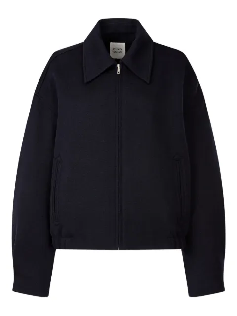 TOMBOY zip-up wool jacket Blue 9105413222