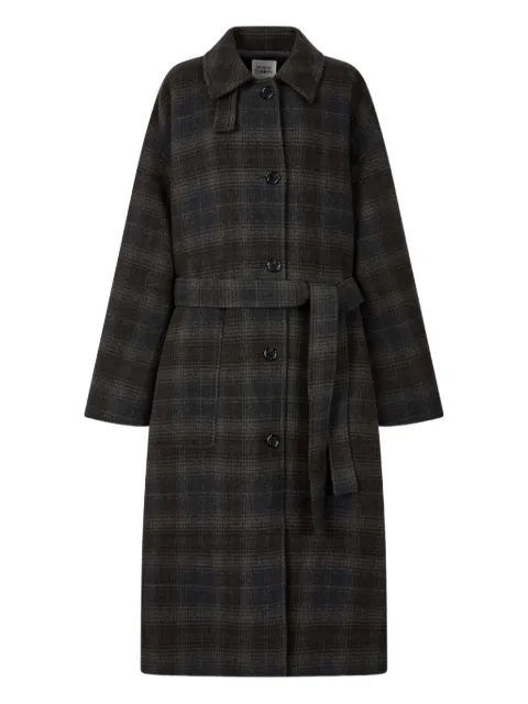 TOMBOY checkered belt coat Green 9105411206