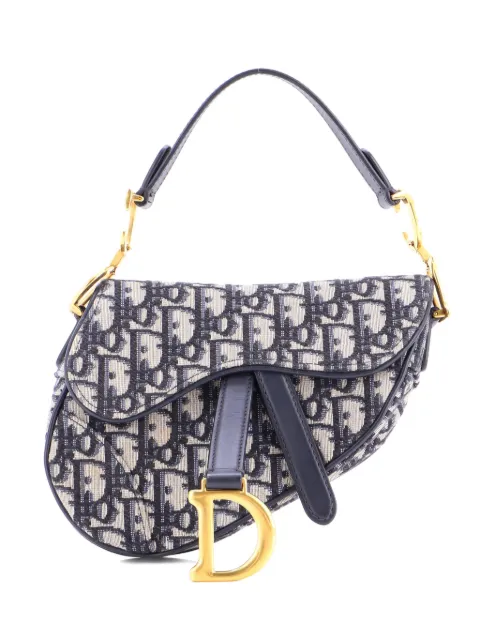 Christian Dior Pre-Owned Saddle Handbag Oblique Canvas Mini shoulder bag Blue 16XTHOG8LL99X4VY