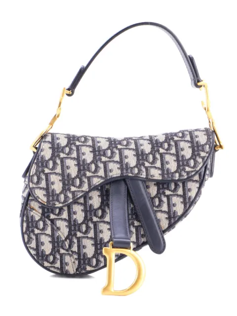 Christian Dior Pre-Owned Saddle Handbag Oblique Canvas Mini shoulder bag Blue W6QTNI3XAQ2GV2NJ