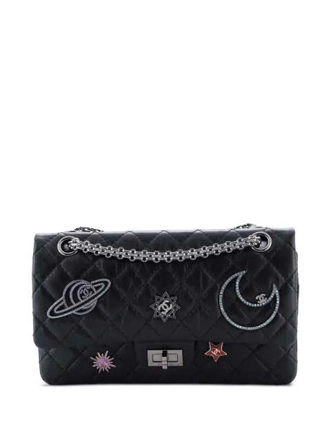 CHANEL Pre-Owned Space Charms Reissue 2.55 Flap Bag Quilted Aged Calfskin 225 shoulder bag Black 3AGRECXR69FPDE1Q