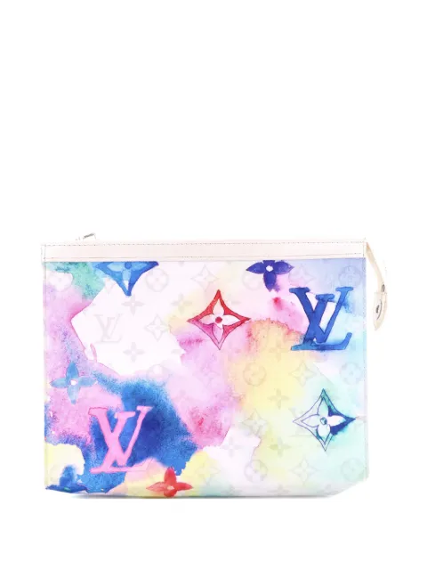 Louis Vuitton Pre-Owned Pochette Voyage Limited Edition Monogram Watercolor Canvas MM clutch bag Multicolour AZQKDJ9JOPB5VTR0