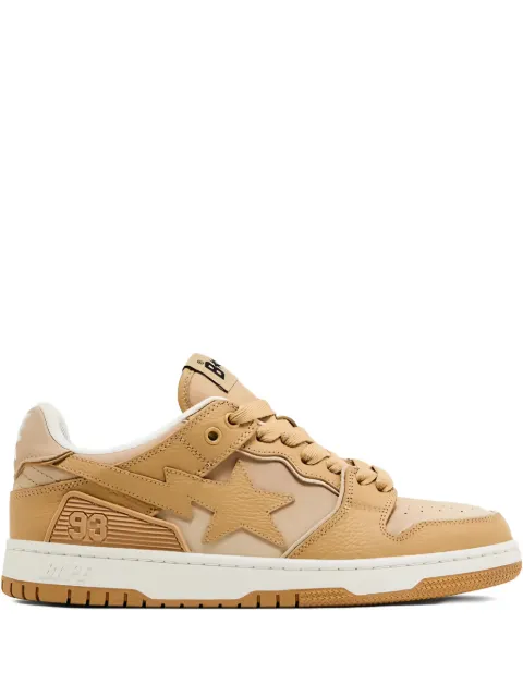 A BATHING APE® Sk8 Sta panelled low-top trainers Brown 1J80191058BEI