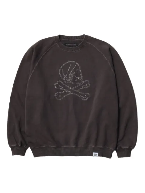 Neighborhood skull-embroidered sweatshirt Brown 252FPNHCSM04