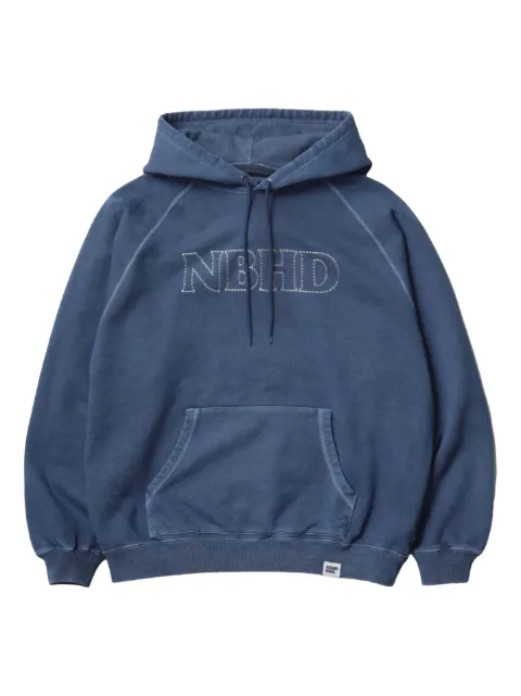 Neighborhood logo-graphic hoodie Blue 252FPNHCSM05