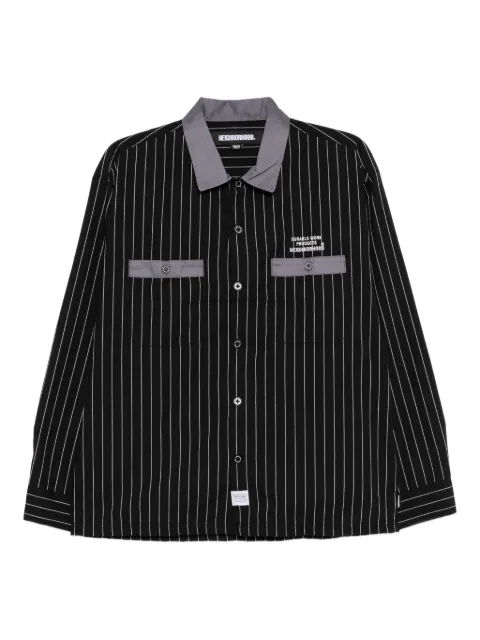 Neighborhood striped pocket shirt Black 252TSNHSHM03