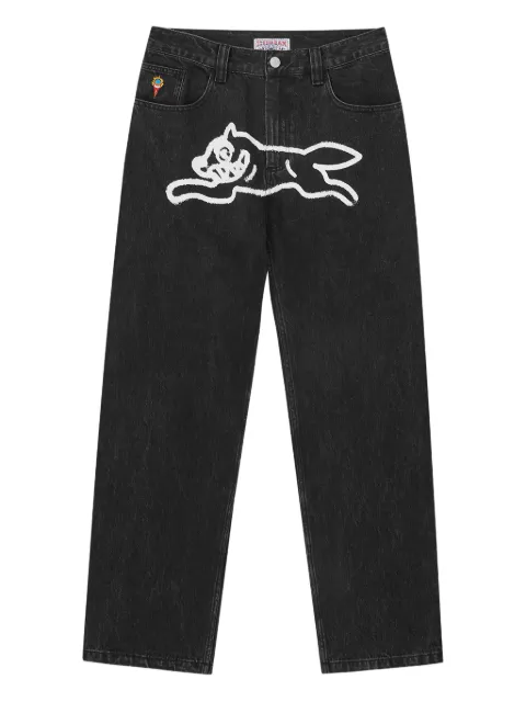 ICECREAM Running Dog graphic-printed jeans Black IC25485