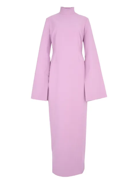 Solace London Josefine funnel-neck maxi dress Pink OS46013