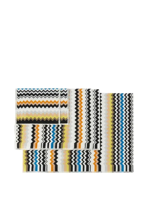 Missoni Home zigzag pattern towels (set of five) White 1E3SP99169