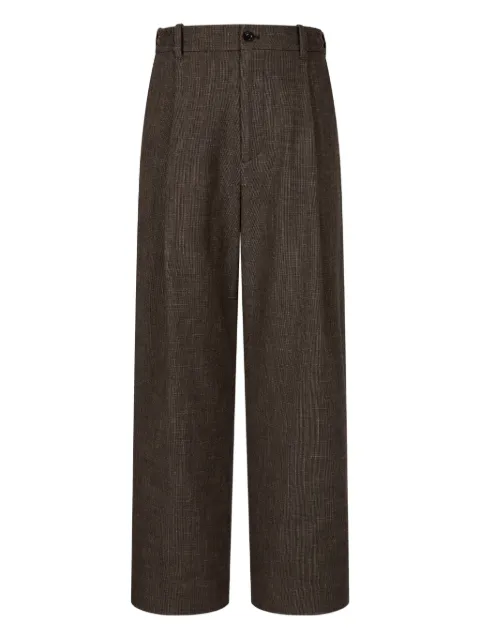 TOMBOY houndstooth pattern pleated trousers Brown 9155431308