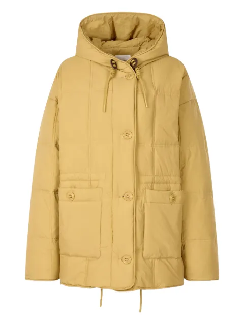 TOMBOY piping-detail hooded puffer jacket Yellow 9105414113