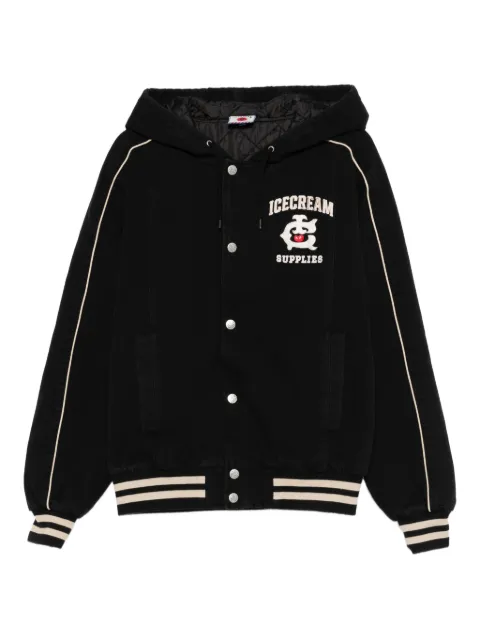 ICECREAM Hooded Graphic kacket Black IC25401