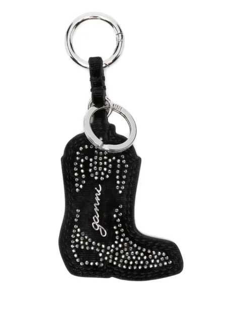 GANNI boot-shape keyring Black B3010060