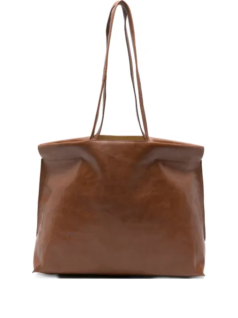 bea mombaers leather tote bag Brown SHOPPEREASTWESTTUMBLED