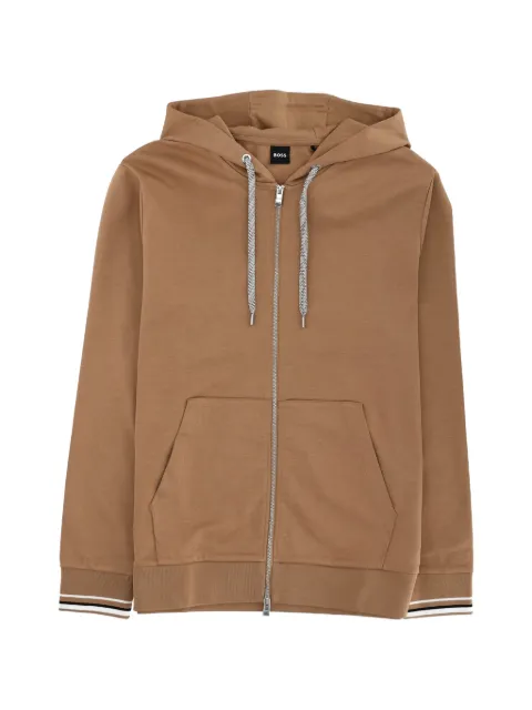 BOSS zip-up hoodie Brown 5054342710273843260