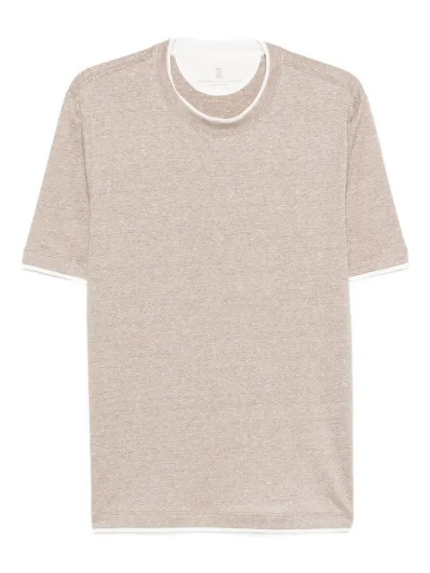 Brunello Cucinelli trimmed T-shirt Neutrals MW8357427CPP74