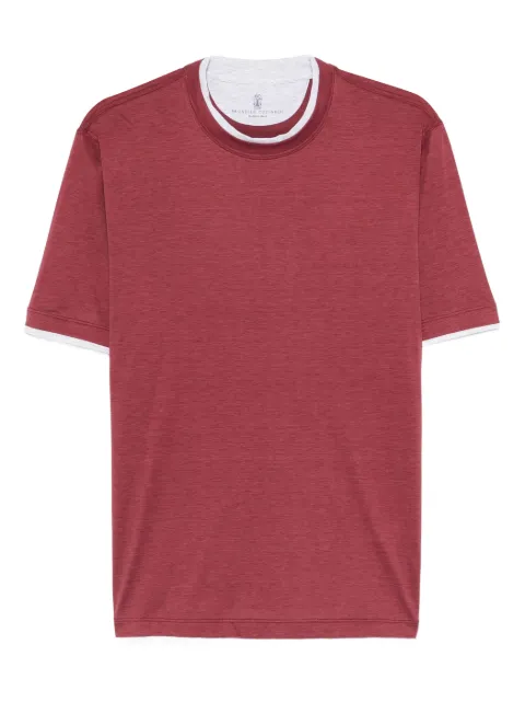 Brunello Cucinelli crew-neck T-shirt Red MR8337427CMK02