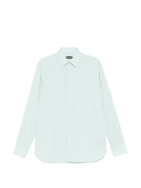 TOM FORD striped long-sleeve shirt Green 126HRVF01C0027