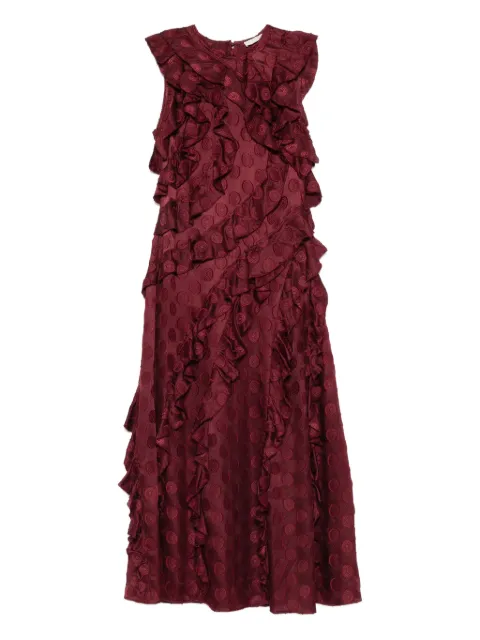 Ulla Johnson Kavita Cascading ruffled midi dress Red PS260124